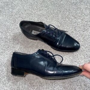 Bruno Magli Men’s Navy Blue Leather Dress Shoes - Size 8